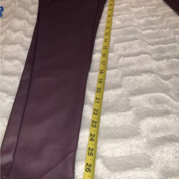 BBJ Los Angeles Faux‎ Leather Stretch Skinny Jegging Pants Burgundy Size Large - Picture 6 of 7